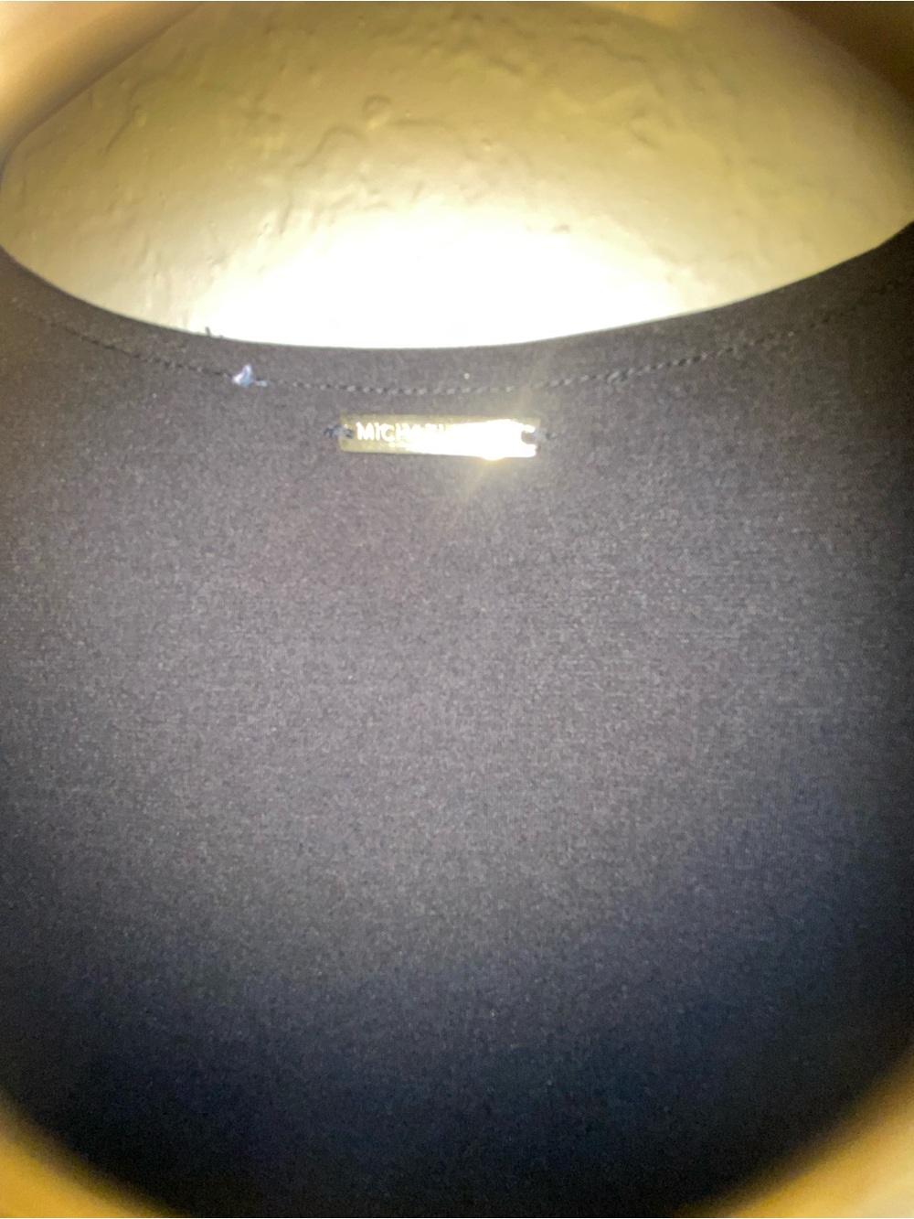 Michael Kors Black Mini Dress with Lace-Detail Sleeves, missing inside label - Picture 3 of 7